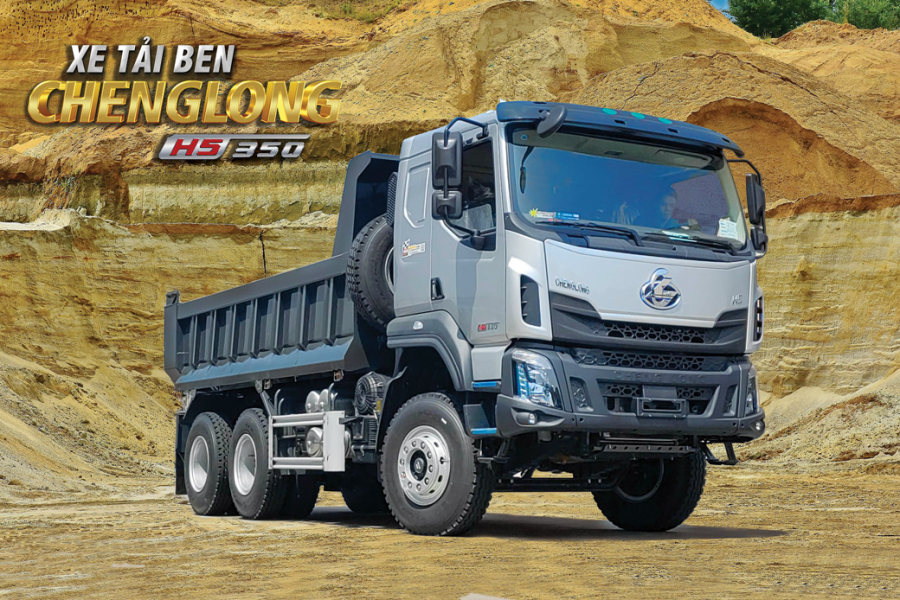 XE TẢI BEN CHENGLONG 3 CHÂN (6X4 - 350HP) - THÙNG H (HYUNDAI) 